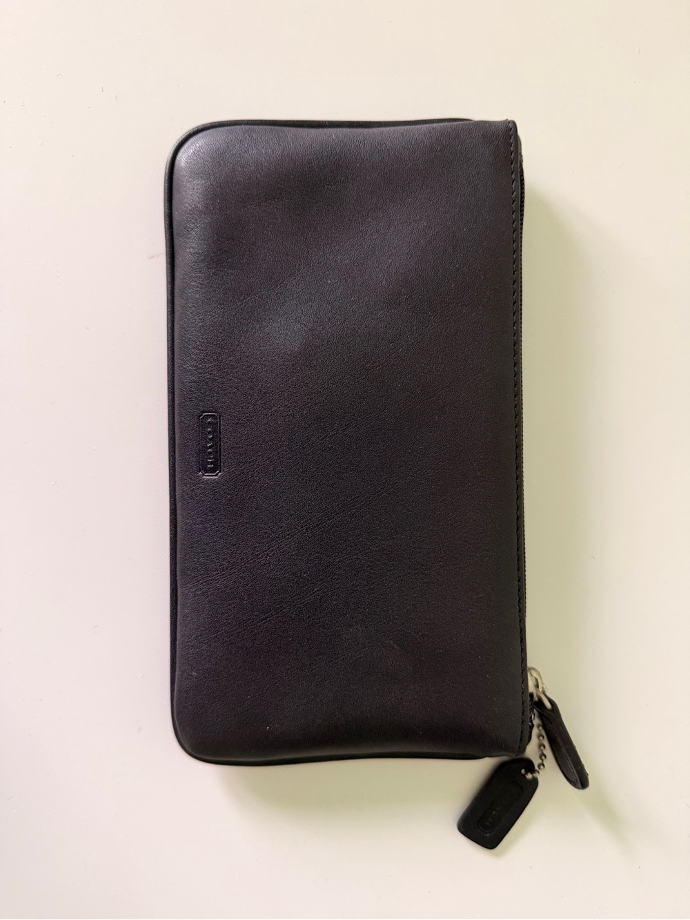 Coach Black Leather Zip Women’s Wallet